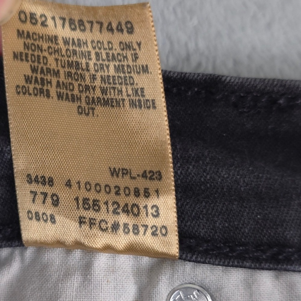 Levis 512 Jeans‎ Womens 18M Black Perfectly Slimming Boot Cut Stretch Y2K 2008 - Picture 8 of 12